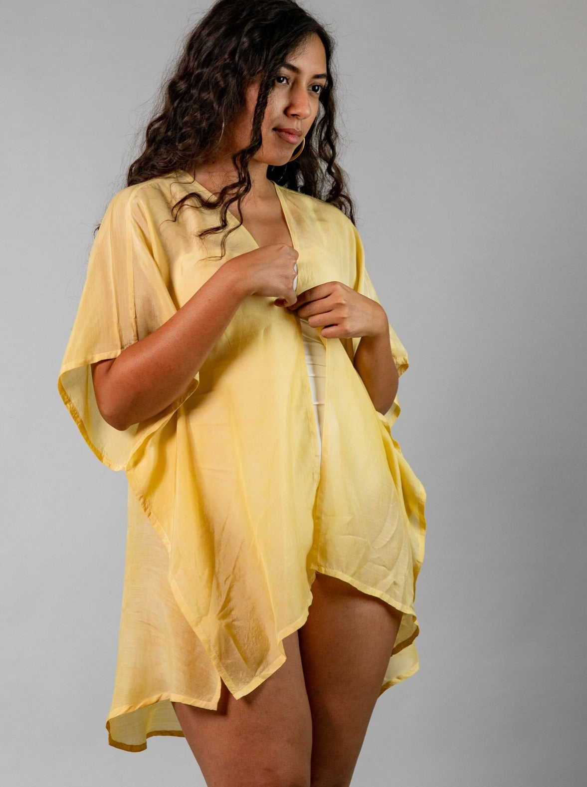 Tarara Natural Dyed Yellow Bikini Cover Up