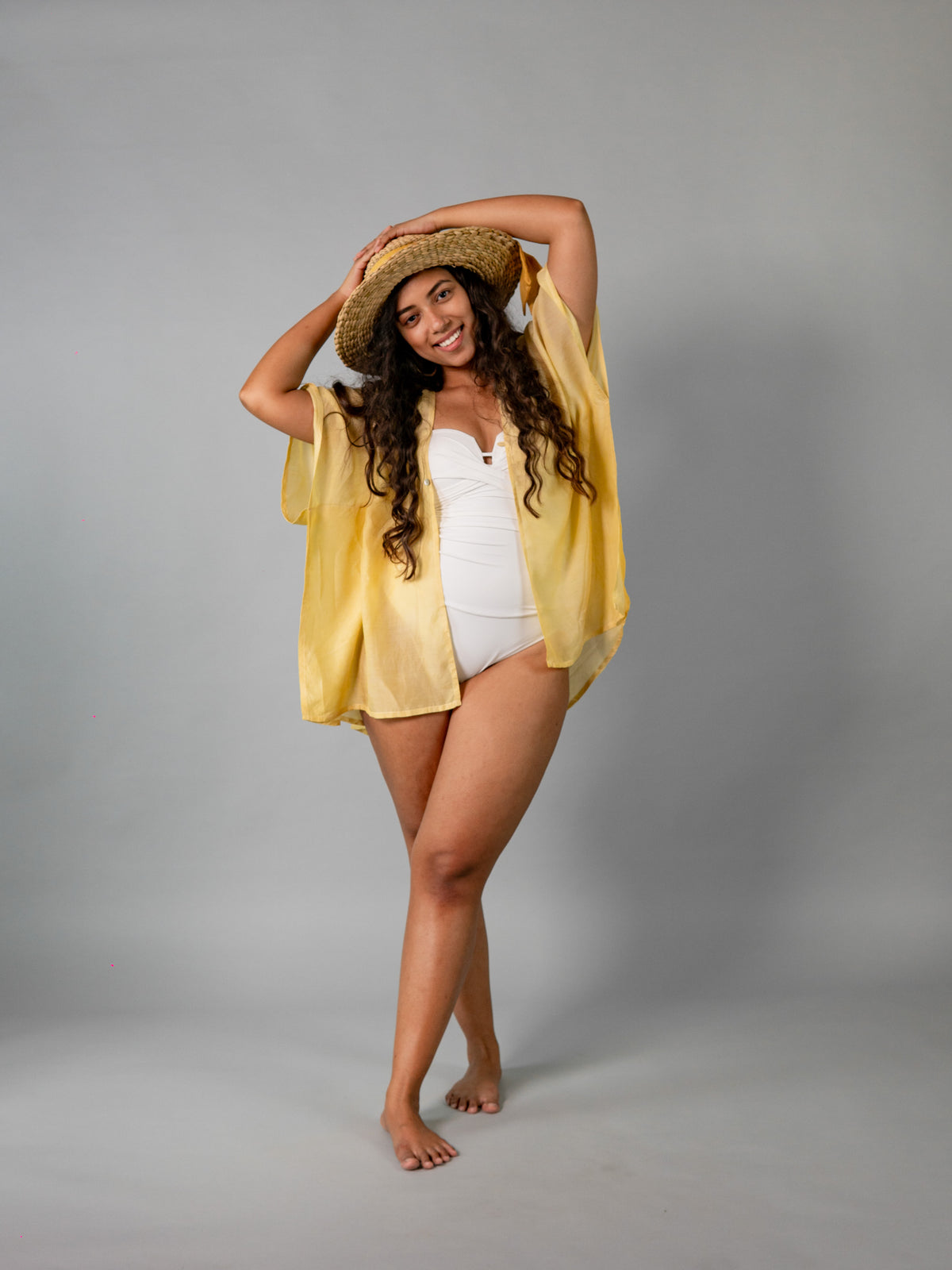 Tarara Natural Dyed Yellow Bikini Cover Up