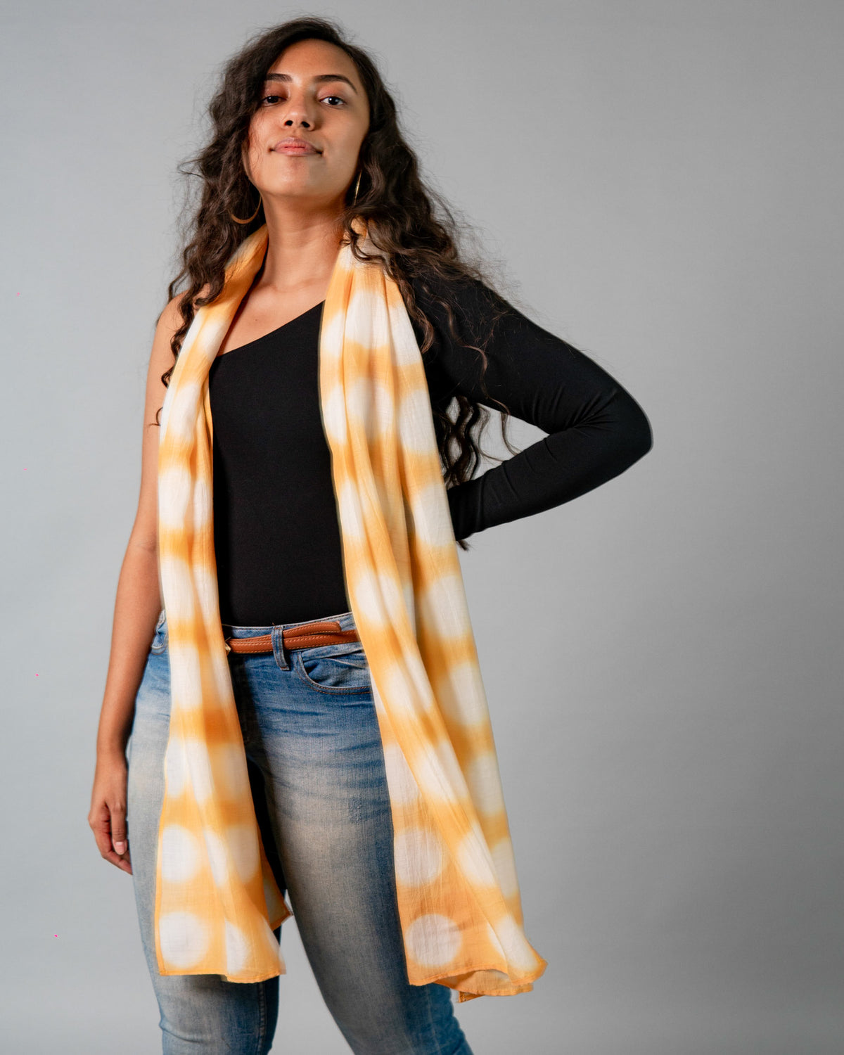 Pipa Natural Dyed Yellow Scarf
